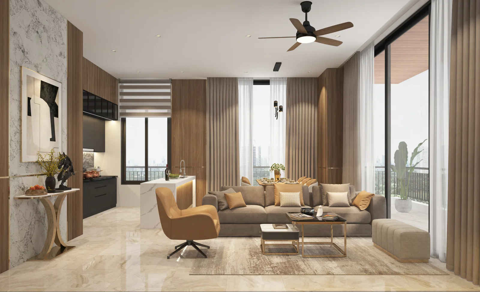 Căn hộ 3 Phòng Ngủ (128m²)